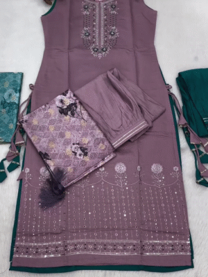 Embroidery Un Stitched Salwar Set