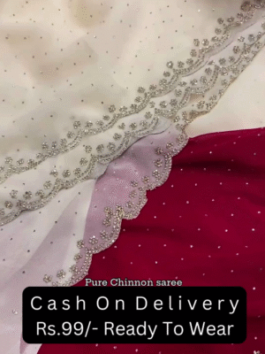 Launching An Amazing Design In Pure Chinnon Saree