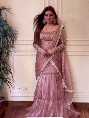 Sequin Georgette Party Wear Saree