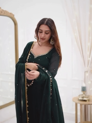 Elegant Georgette Top and Pant Set with Stylish Dupatta