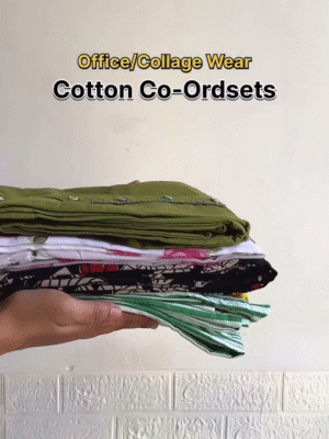 Office/College Wear Cotton Co-Ord Sets – Premium Trendy Cotton Unstitch Suits