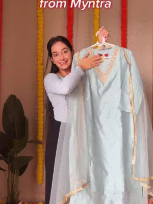 Elegant Festive Kurta Set in Teal Blue & Dusty Rust – Timeless Ethnic Charm