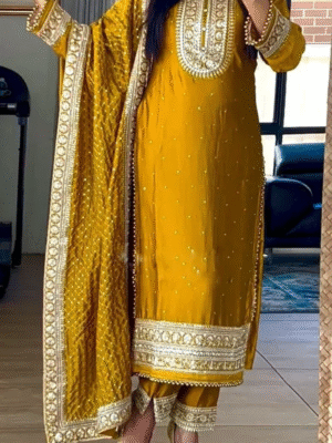 Drape Silk Kurti Set