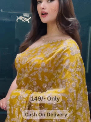 Art Draped in Threads: Pure Cotton Raw Silk Saree with Kalamkari & Hand Detailing