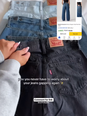 Pov: You Never Have To Worry About Gaping Jeans Again – Women’s High-rise Blue Jeans At Just ₹249