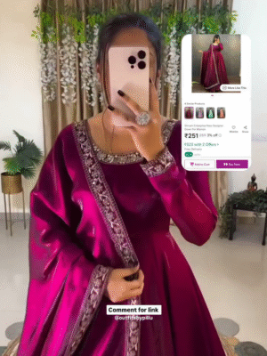 Elegant Heavy Faux Georgette Anarkali Gown Set with Full Flare & Intricate Sequin Embroidery