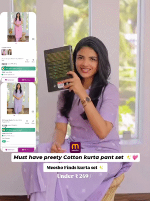 Pastel Perfection: Must-have Pink & Purple Cotton Kurta Sets Under ₹249