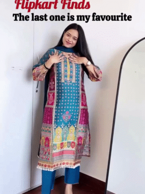 Teal Tranquility – Ethnic Printed Kurta & Trouser Set | Everyday Elegance, Effortless Style