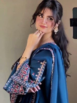 Elegant Embroidered Kurta With Trousers & Printed Dupatta Set For Women ✨