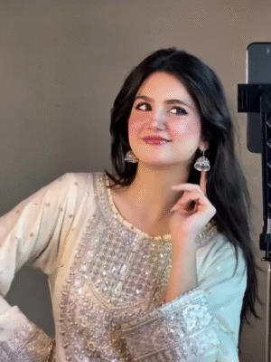 White Pure Chinnon Anarkali Suit With Heavy Embroidery And Sequinned Work ✨