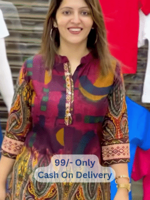Women’s Green Crepe Tie-Up Neck Puff Sleeve Tunic – Elegant Casual & Office Wear