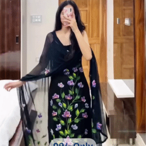 Women’s Floral Print Straight Kurta Set With Matching Pants & Dupatta – Elegant Everyday Ethnic Wear