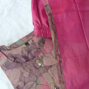 Stitched Cotton Silk Kurta, Bottom & Duppata Forest Green (3 Piece Set )