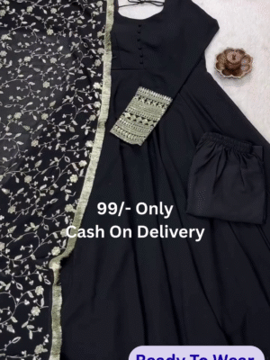 🌟 Fancy Georgette Anarkali Kurta Set With Dupatta