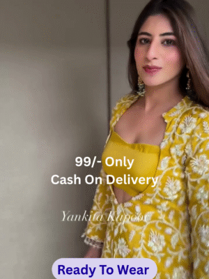 Heavy Faux Georgette Embroidered Sequin Work Top–Bottom with Sharara Set