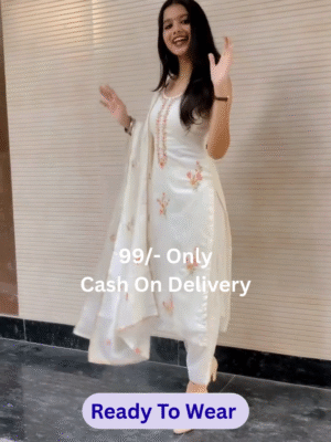 Ethereal White: A Modern Take on Traditional Kurti Ensemble