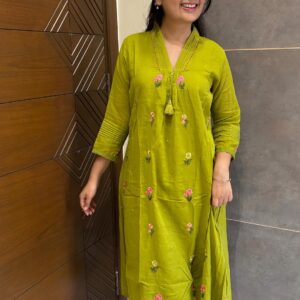 Soothing Green Floral Kurta