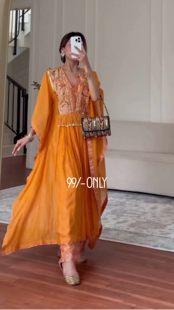 Bandhani Printed Suit Set with Zardosi Work | Festive Elegance with Heavy Dupatta & Royal Vibes ✨💖