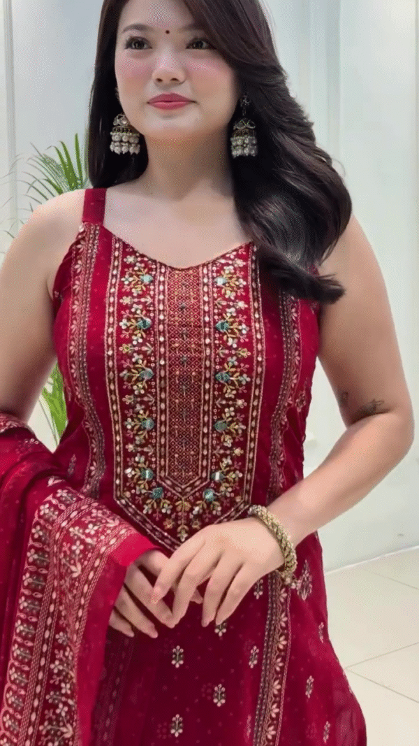 🌸 Pure Jaipuri Cotton Co-Ord Set – Maroon & Yellow 🌸