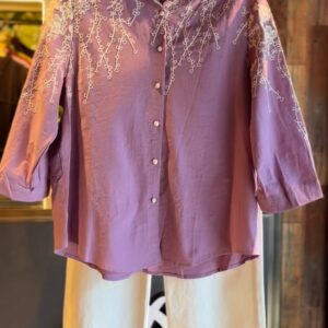 Regal Glow – Light Purple Bead Work Co-ord Set