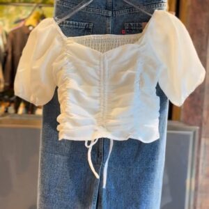 Gorgeous Drawstring Crop Top ✨💖 – Stylish & Trendy Women’s Wear