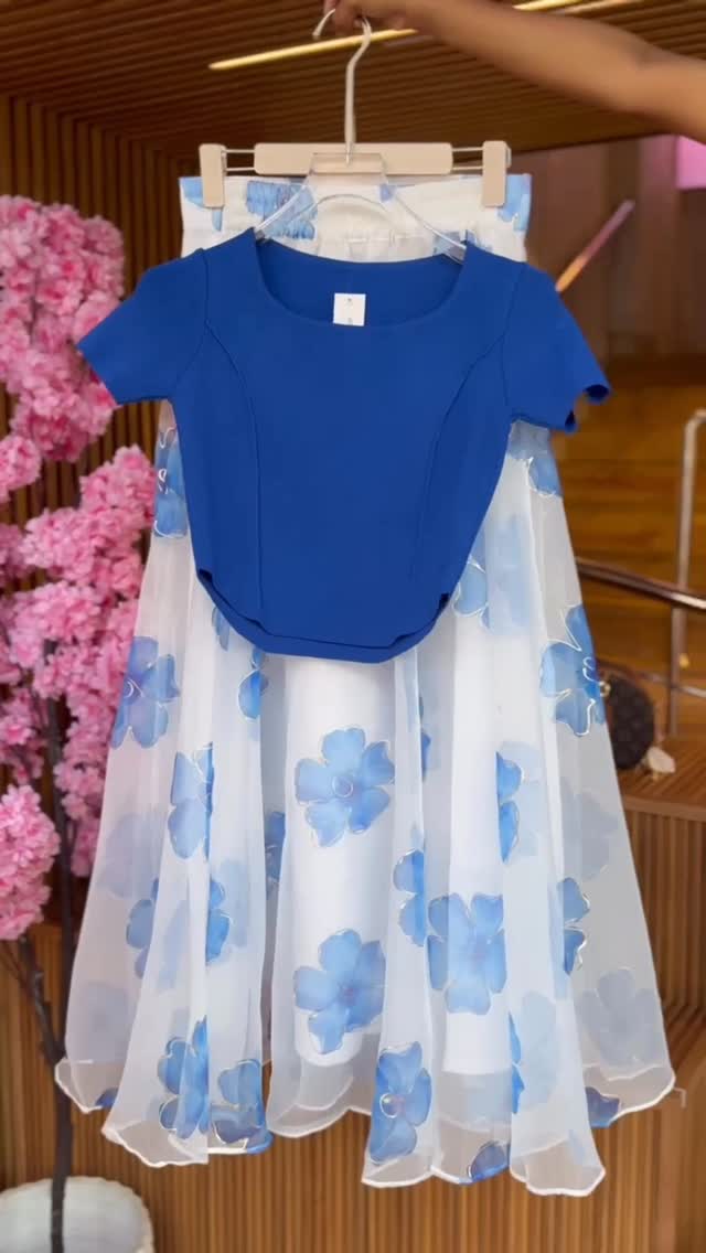 Imported Rose Tops & Floral Organza Skirts 🌹✨ – Elegant Party & Festive Wear