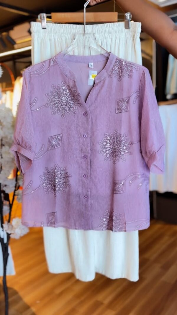 Stylish Lavender Top with Matching Pants | Elegant Co-ord Set ✨