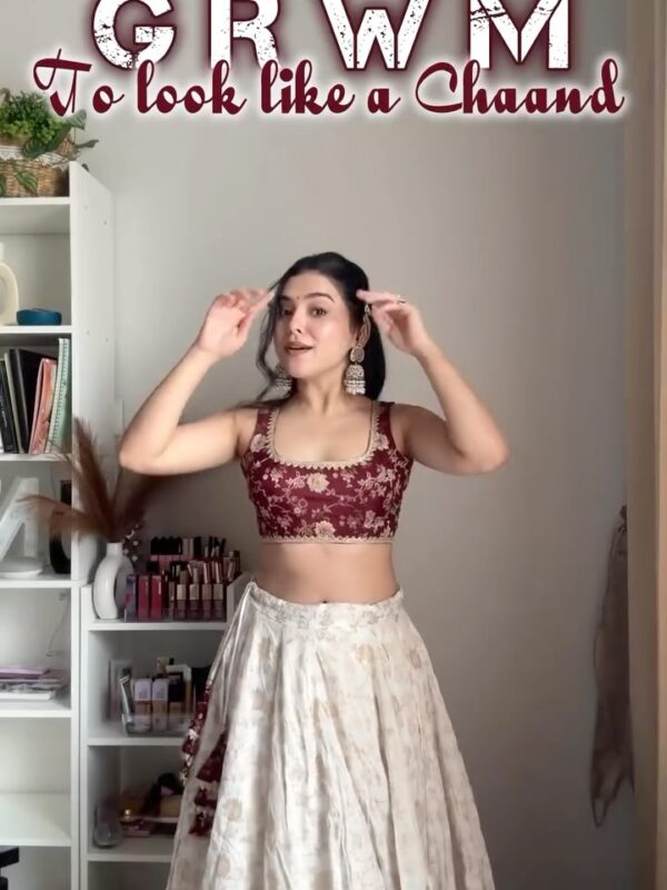 ✨ Festive Special White & Maroon Silk Lehenga Set | Elegant Traditional Ensemble ✨