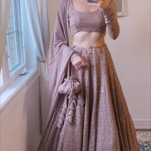 π Onion Color Premium Lehenga Choli Dupatta Set for Women | Elegant Festive Wear π