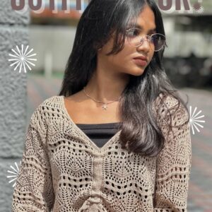 🌿 Cottagecore Crochet Blouse – Fairycore & Grunge Fairy Aesthetic Top ✨