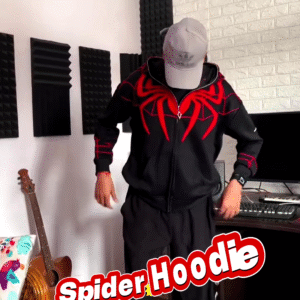 Styleverse Men’s Full Sleeve Spider-Print Hoodie – Where Comfort Meets Streetwear Attitude